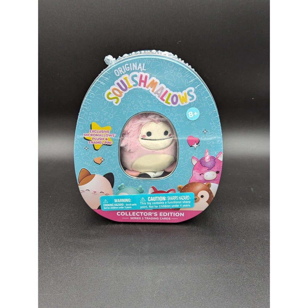 Squishmallows Brina the Bigfoot Micromallow & Pin TIN Collector’s Edition Set